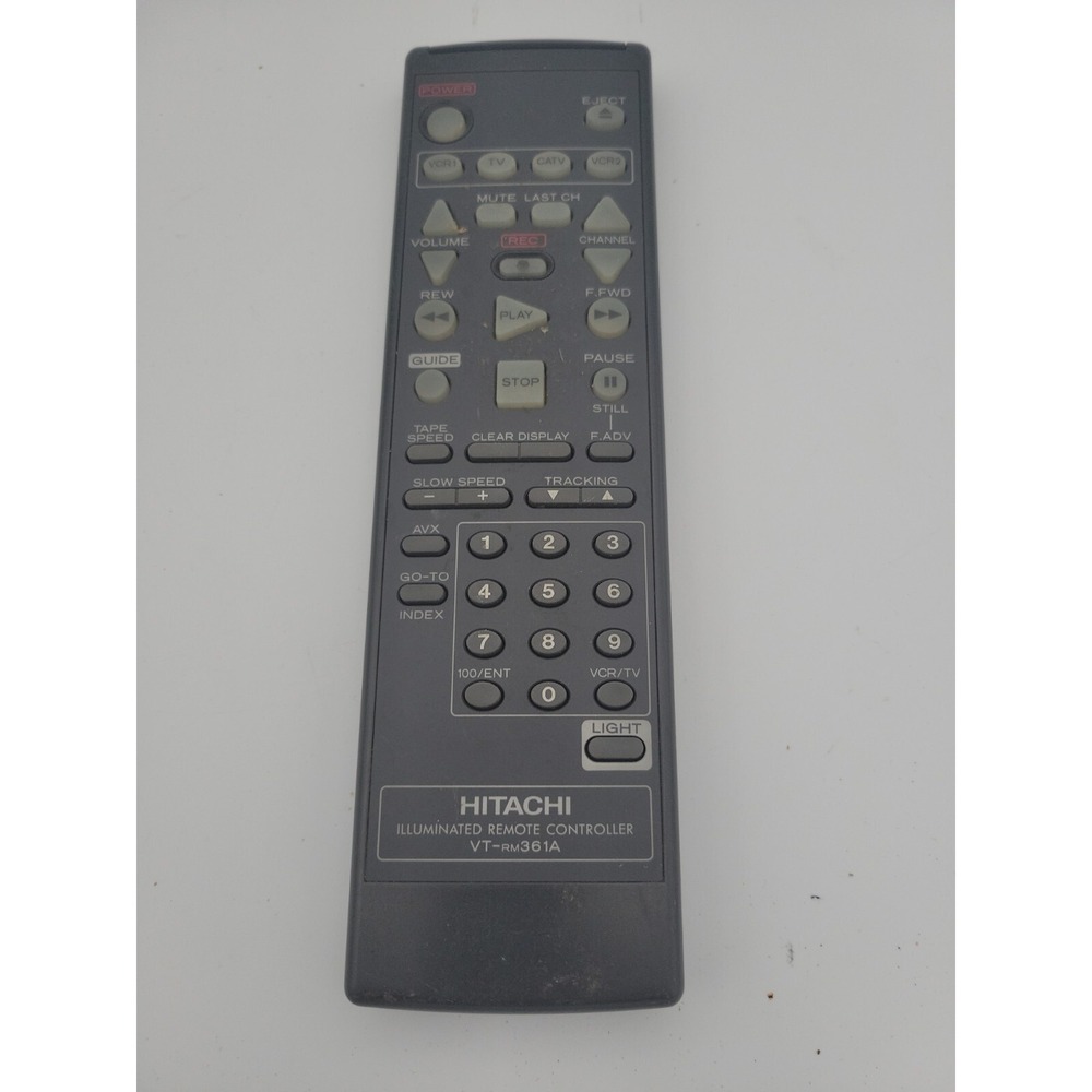 Hitachi VT-RM361A TV/VCR Illuminated Remote Control Tested Works Great